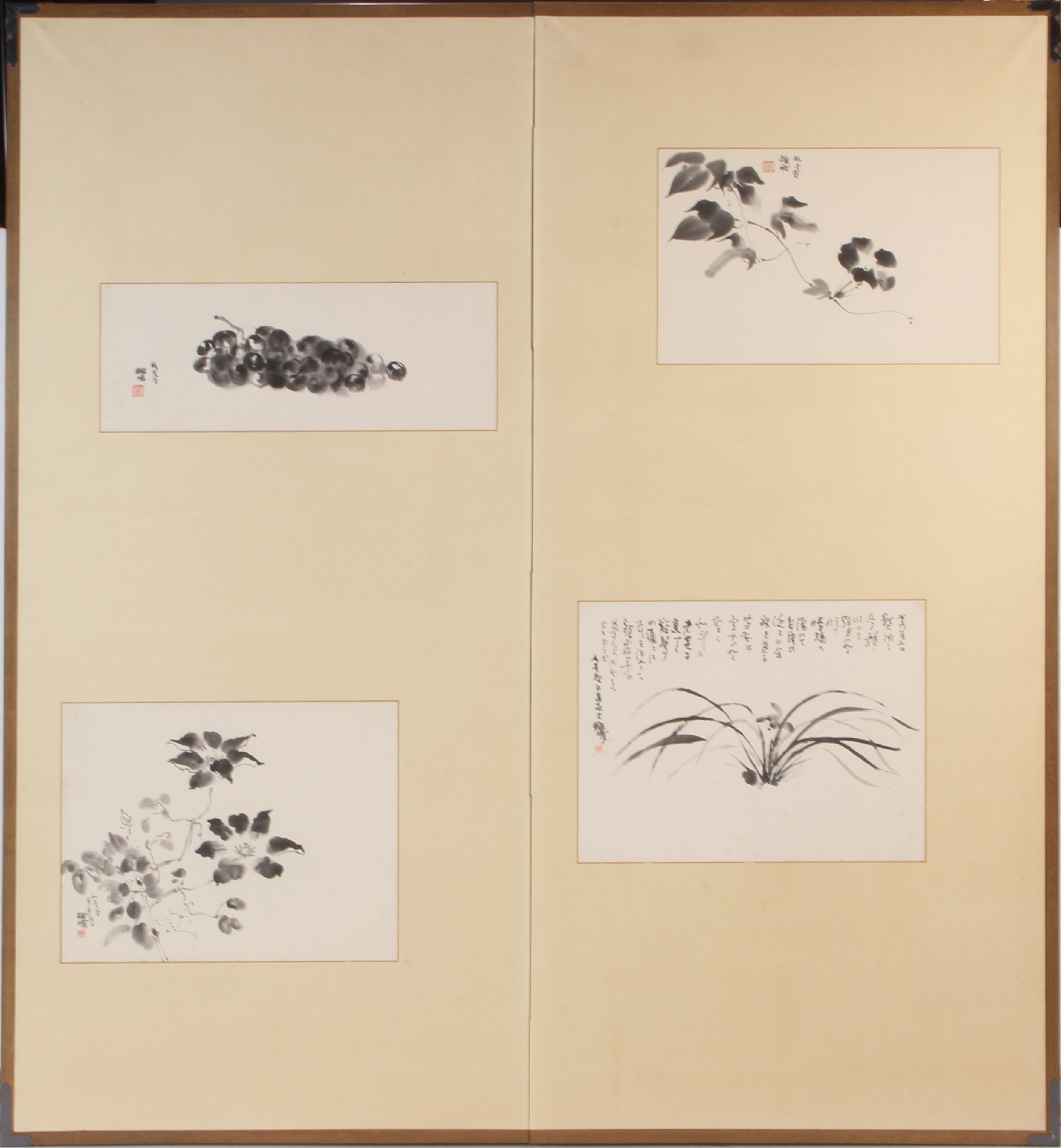 JAPANESE TWO PANEL SCREEN