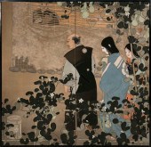JAPANESE TWO-PANEL SCREEN TAIS