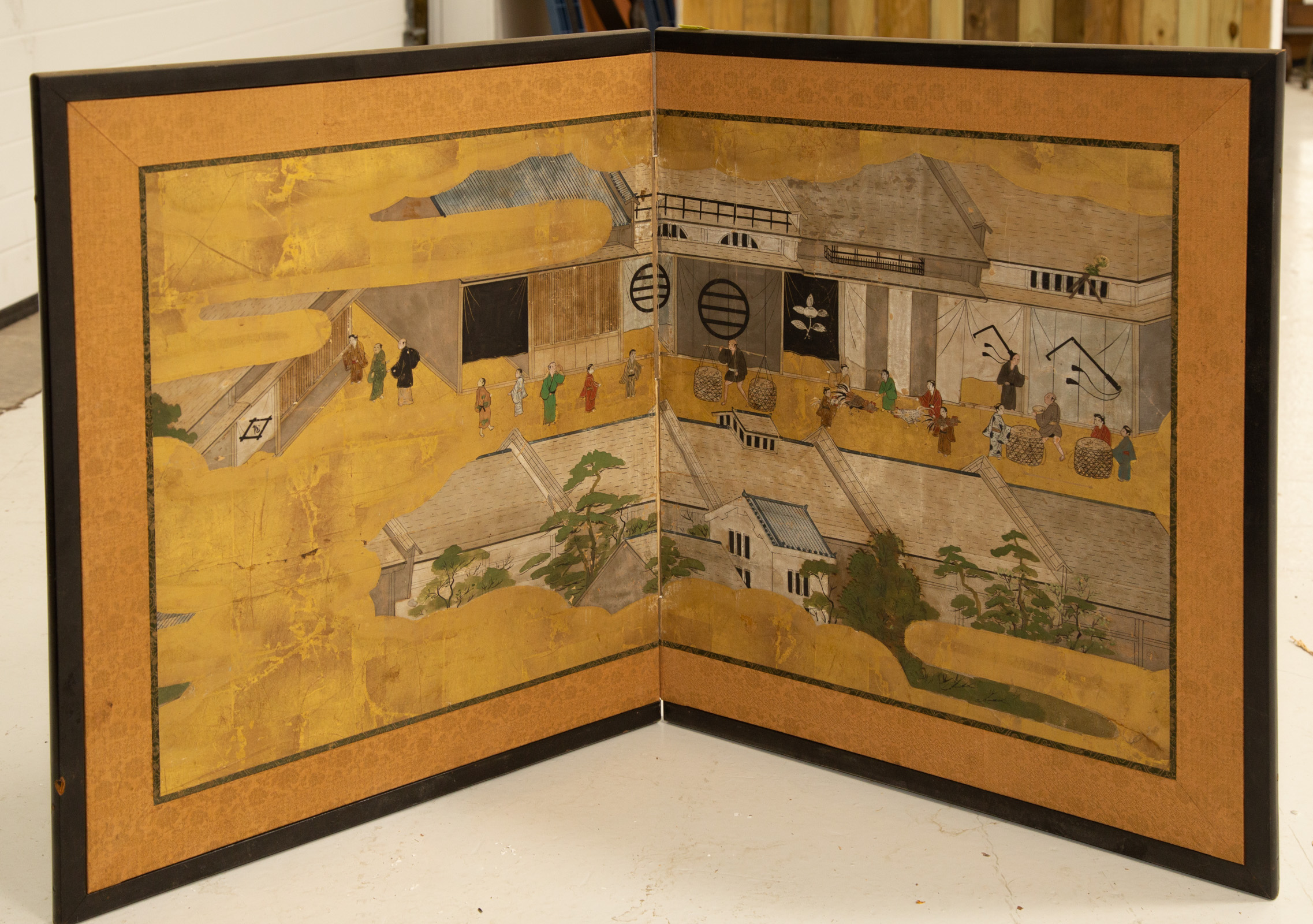 JAPANESE UKIYO-E LOW SCREEN