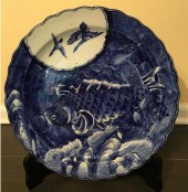 JAPANESE UNDERGLAZE BLUE AND W