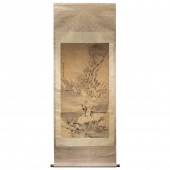 JAPANESE WATERCOLOR SCROLL PAI