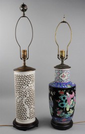 JAPANESE WHITE-GLAZED AND PIER