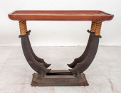 JAPANESE WOOD AND CAST IRON SI