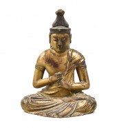 JAPANESE WOOD GILT LACQUERED M