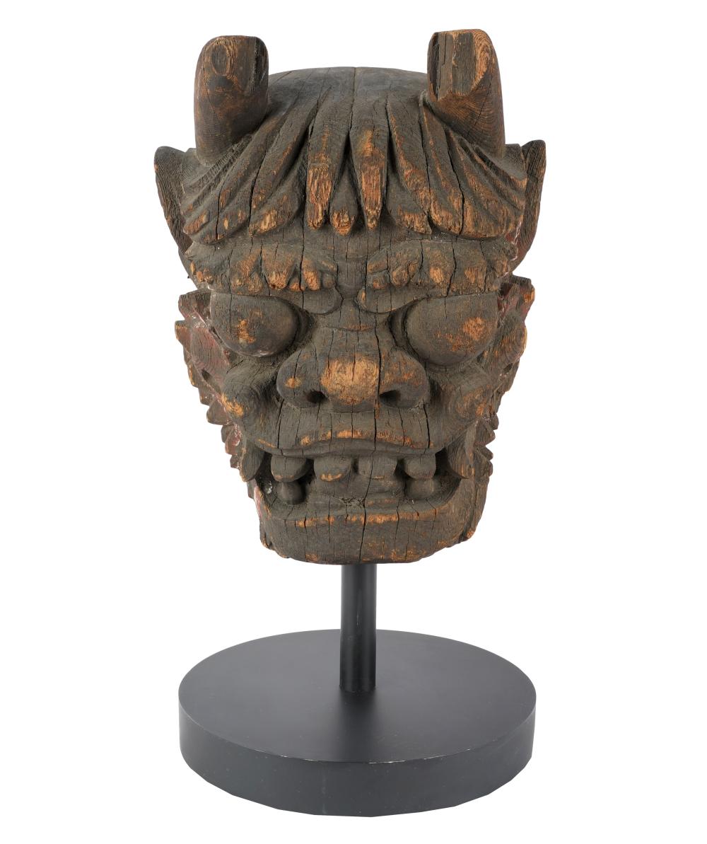JAPANESE WOOD MASKEdo period; 10