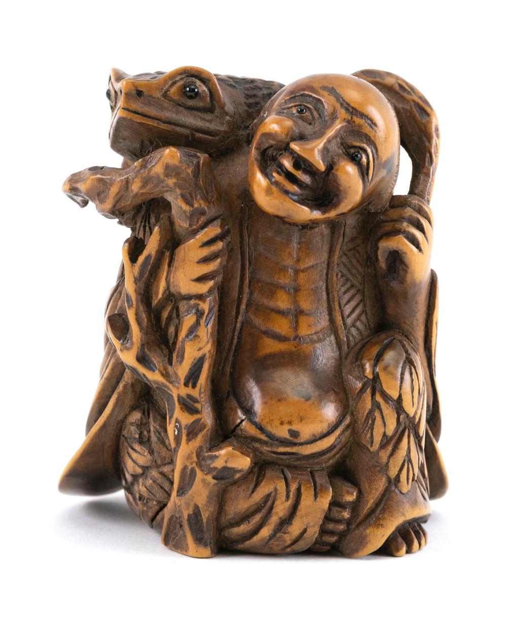 JAPANESE WOOD NETSUKE 18TH