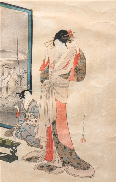 Japanese Woodblock Hosoda Eishi