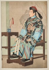 Japanese woodblock print after