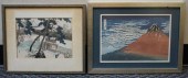 JAPANESE WOODBLOCK PRINT AND A