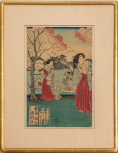 JAPANESE WOODBLOCK PRINT OF 3