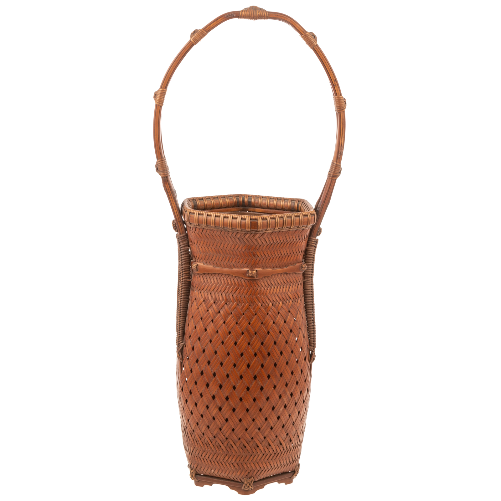 JAPANESE WOVEN REED BASKET Circa