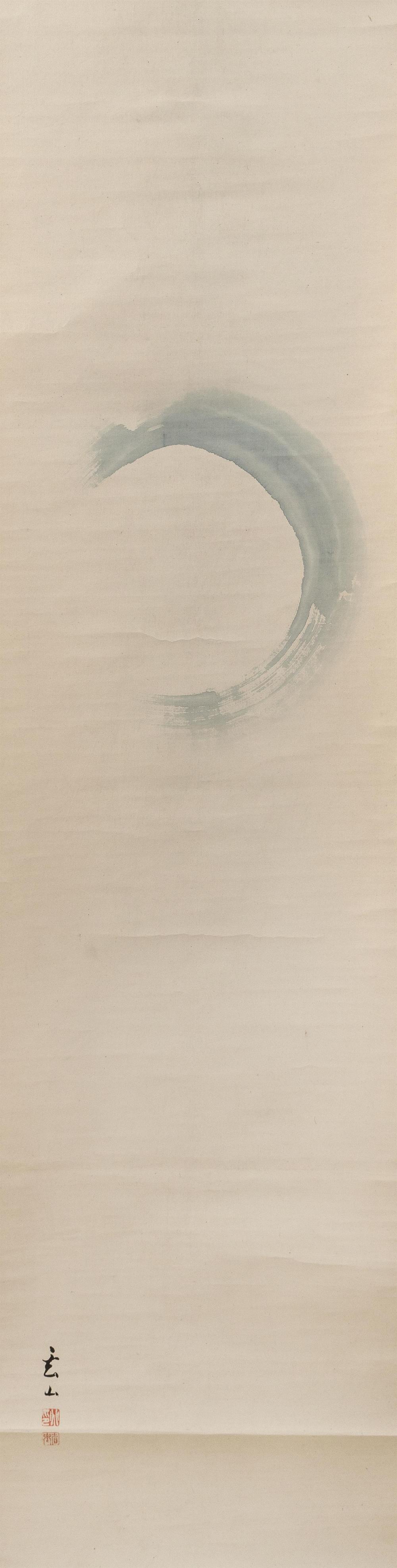 JAPANESE ZENGA SCROLL PAINTING ON