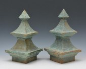 JAPANESE ZINC PAGODA STYLE ORN