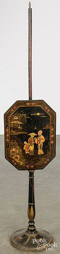 JAPANNED POLE SCREEN<br>Japann