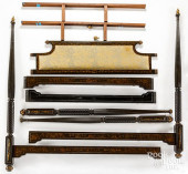 JAPANNED TALL POST BED<br>Japa