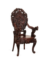 JAPNESE CARVED HARDWOOD DRAGON