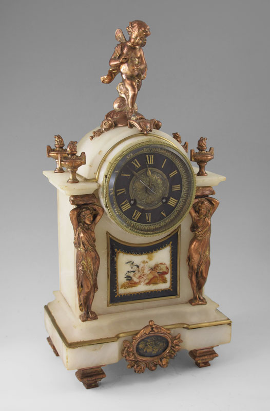 JAPY FRERES FIGURAL CUPID ALABASTER