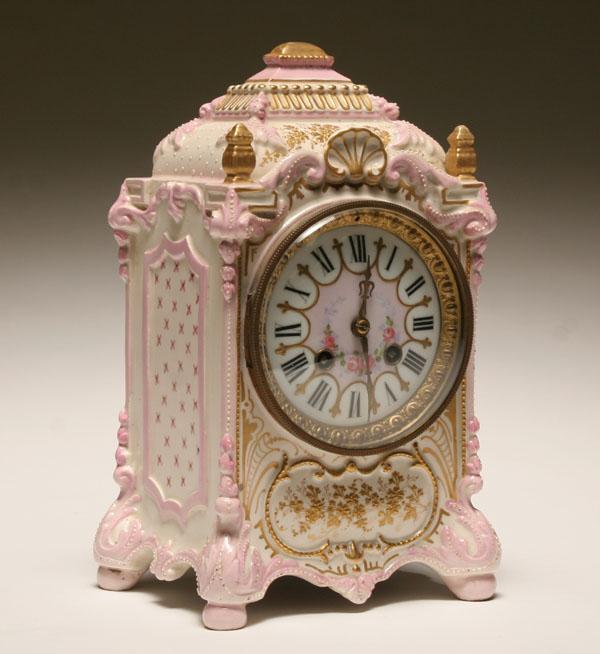 Japy Freres French porcelain mantle