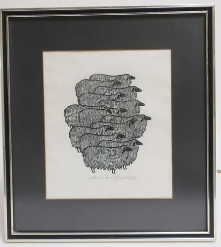 JAQUES HNIZDOVSKY "HERD OF SHEEP"