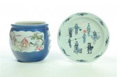 JARDINIERE AND CHARGER.  China
