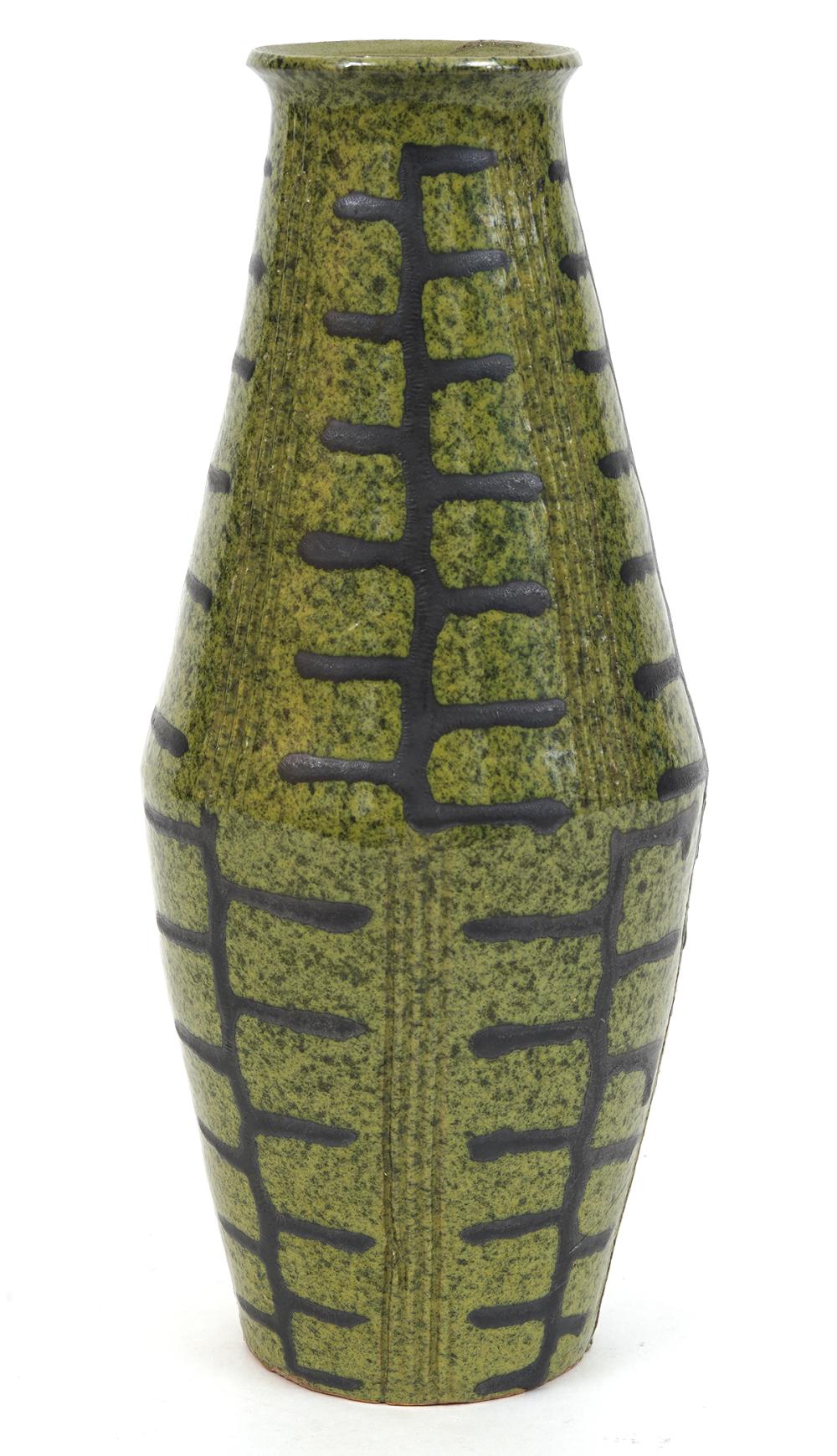 JARKO ZAVI GREEN CERAMIC VASESigned