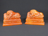 JARU CHALKWARE RECLINING LION'