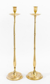 JARVIE STYLE GILT BRONZE CANDL
