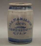 JAS. HAMILTON STONEWARE CROCKA