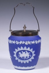 JASPERWARE BISCUIT BARREL SIGN
