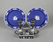 JASPERWARE PLATES, CANDLESTICK