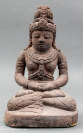 JAVANESE BODHISATTVA CARVED AN