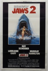 JAWS 2 1978 ONE SHEET MOVIE PO