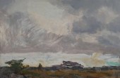 JAY CONNAWAY, OIL ON ARTIST BO