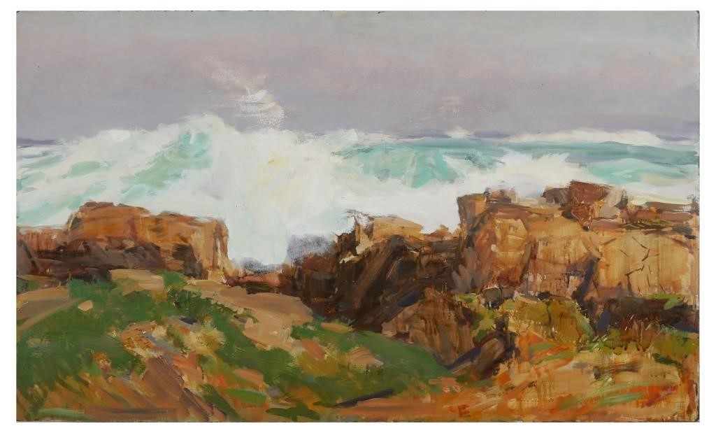 JAY CONNAWAY, OIL ON PANEL, MAINE