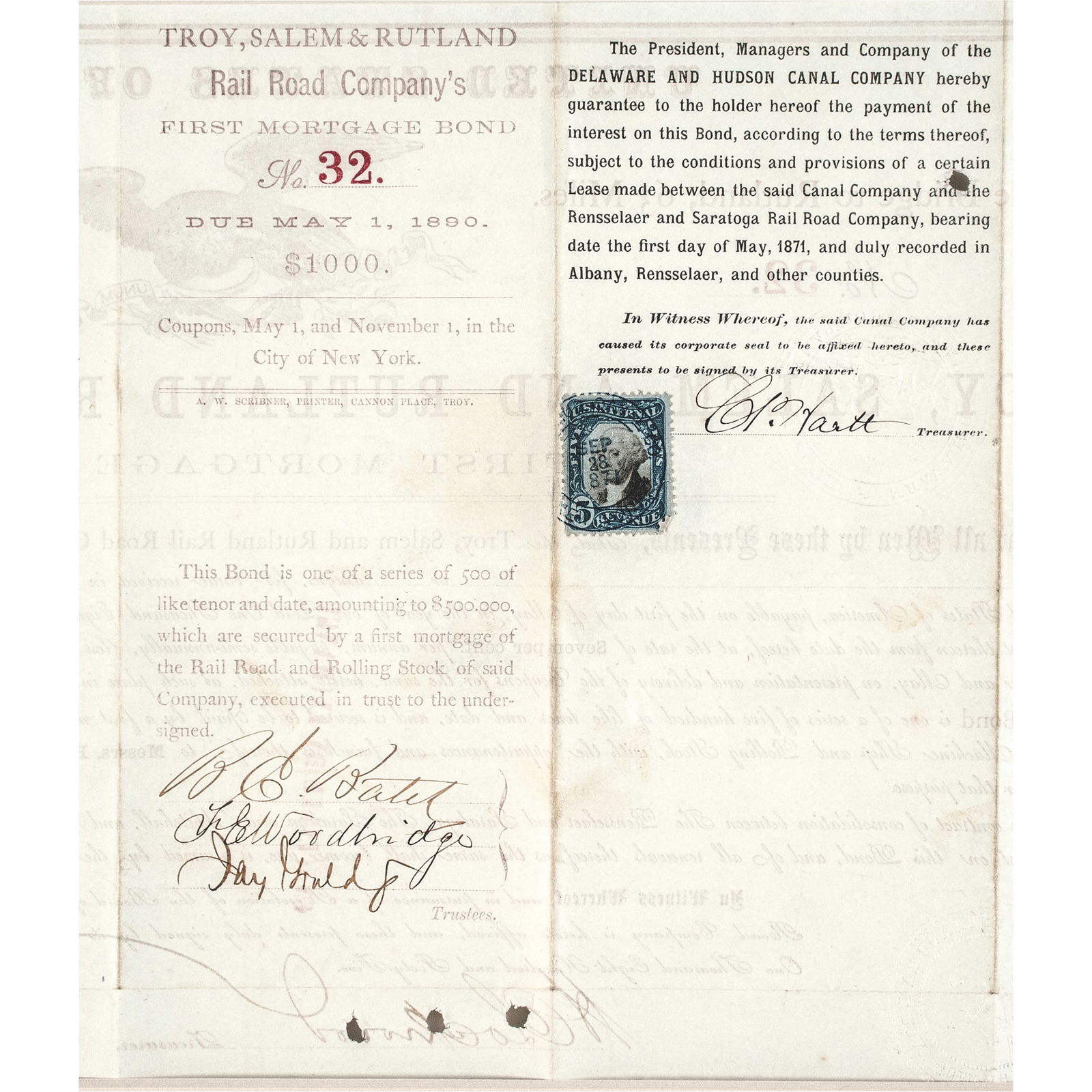 JAY GOULD 2X SIGNED, TROY, SALEM