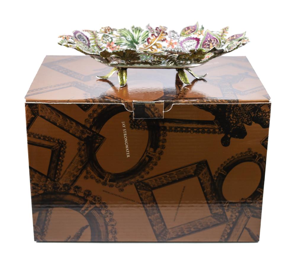 JAY STRONGWATER FOOTED FLORAL