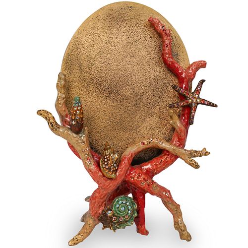 JAY STRONGWATER OVAL CORAL SHELL