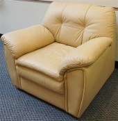 JAYMAR CREAM LEATHER LOUNGE CH