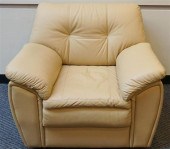 JAYMAR CREAM LEATHER LOUNGE CH