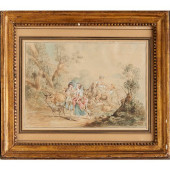 J.B. HUET (ATTRIB.), WATERCOLO