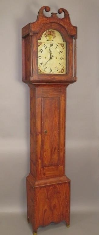 JB&R TWISS TALL CASE CLOCKca. 1815;