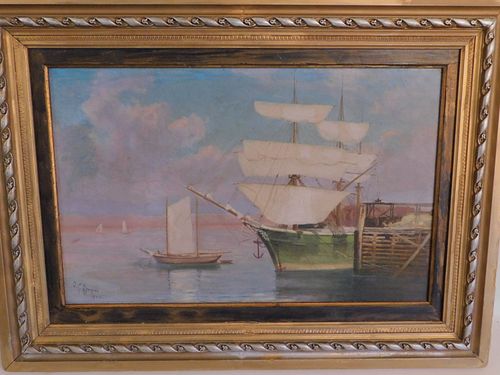 JC SPENCER PAINTING SHIPS MAINE