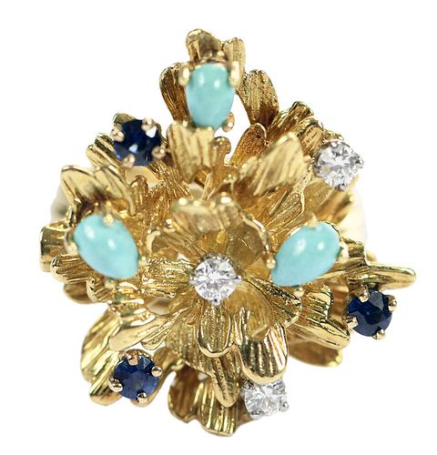 J.E. CALDWELL 18KT. GEMSTONE