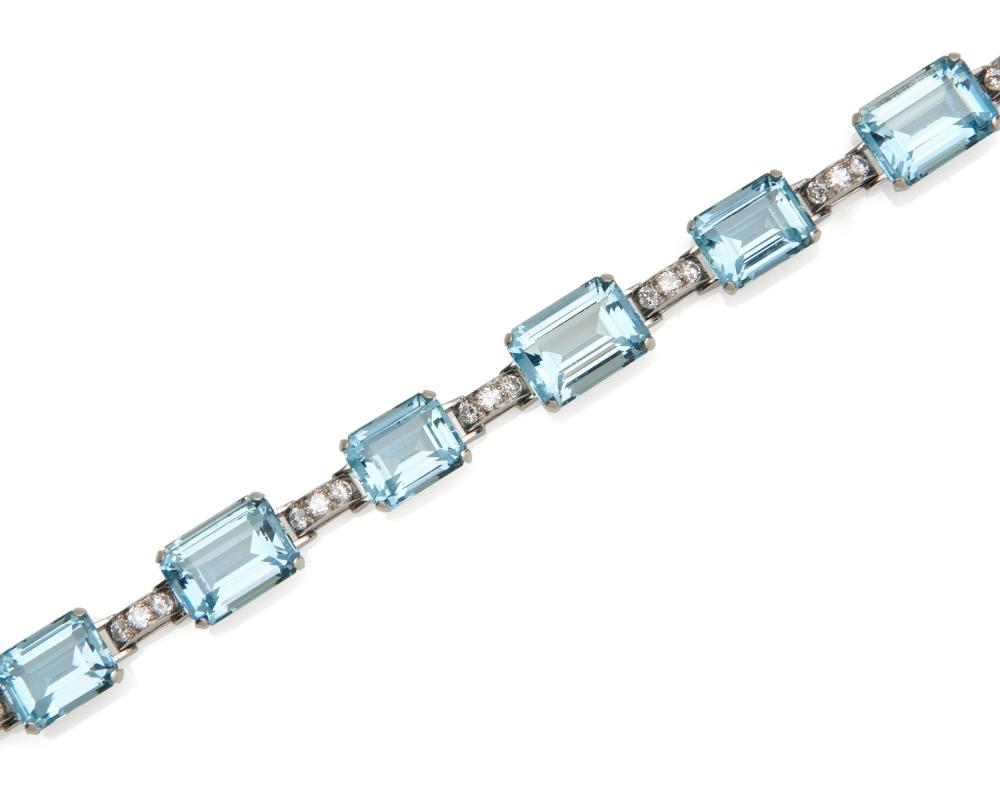 J.E. CALDWELL PLATINUM, AQUAMARINE,