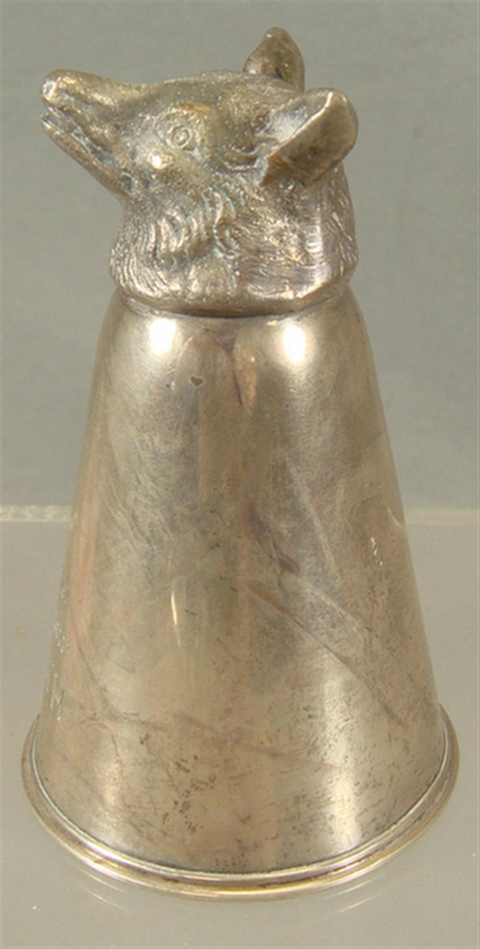 JE Caldwell sterling silver fox
