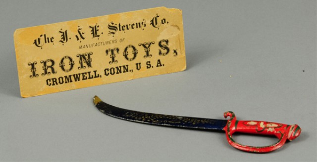 J&E STEVENS TOY SWORD Cast iron