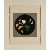 JEAN ARP, COLOR WOODCUT, 1966