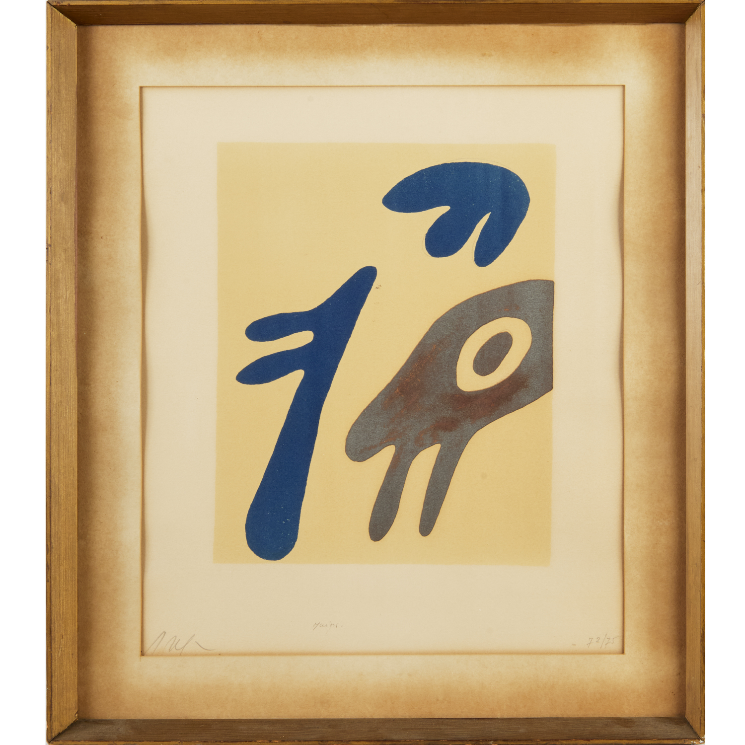 JEAN ARP, SIGNED LITHOGRAPH Hans
