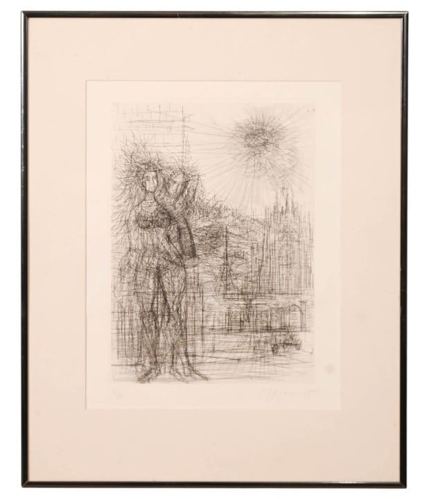 JEAN CARZOU SIGNED ETCHING WOMEN IN