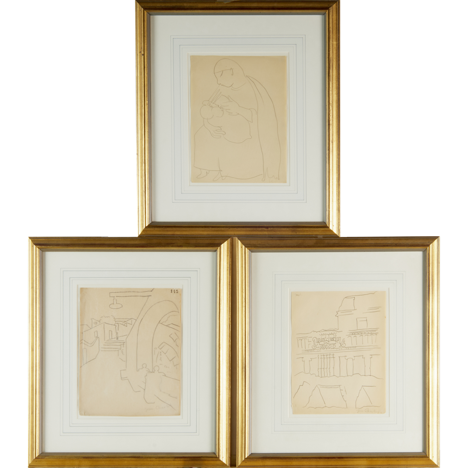 JEAN CHARLOT, (3) DRAWINGS Louis